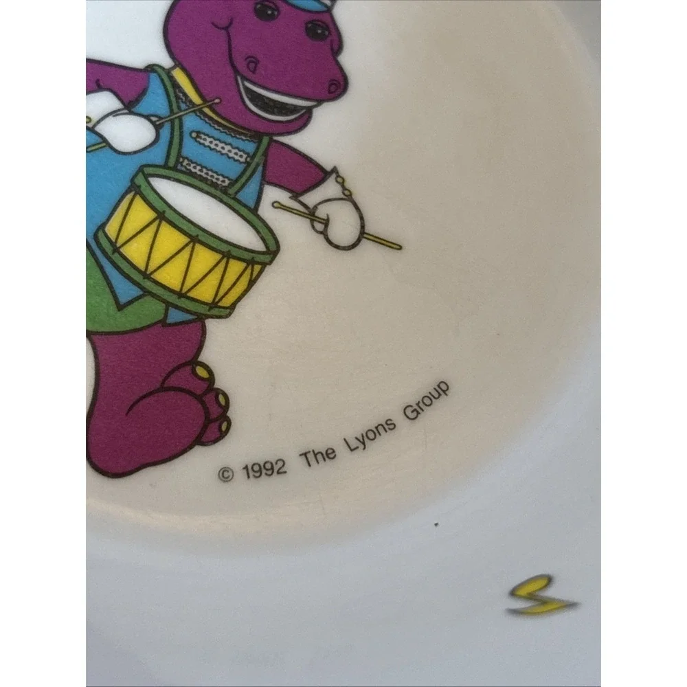 Vintage Barney The Purple Dinosaur Plastic Bowl Strike Up‎ The Band 1992
